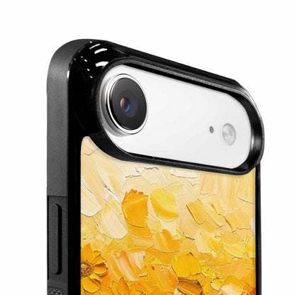 iPhone 17 Air Case — Impressionist Sunflower Brushstroke Pattern Hundreds Floral, Personalized Phone Case