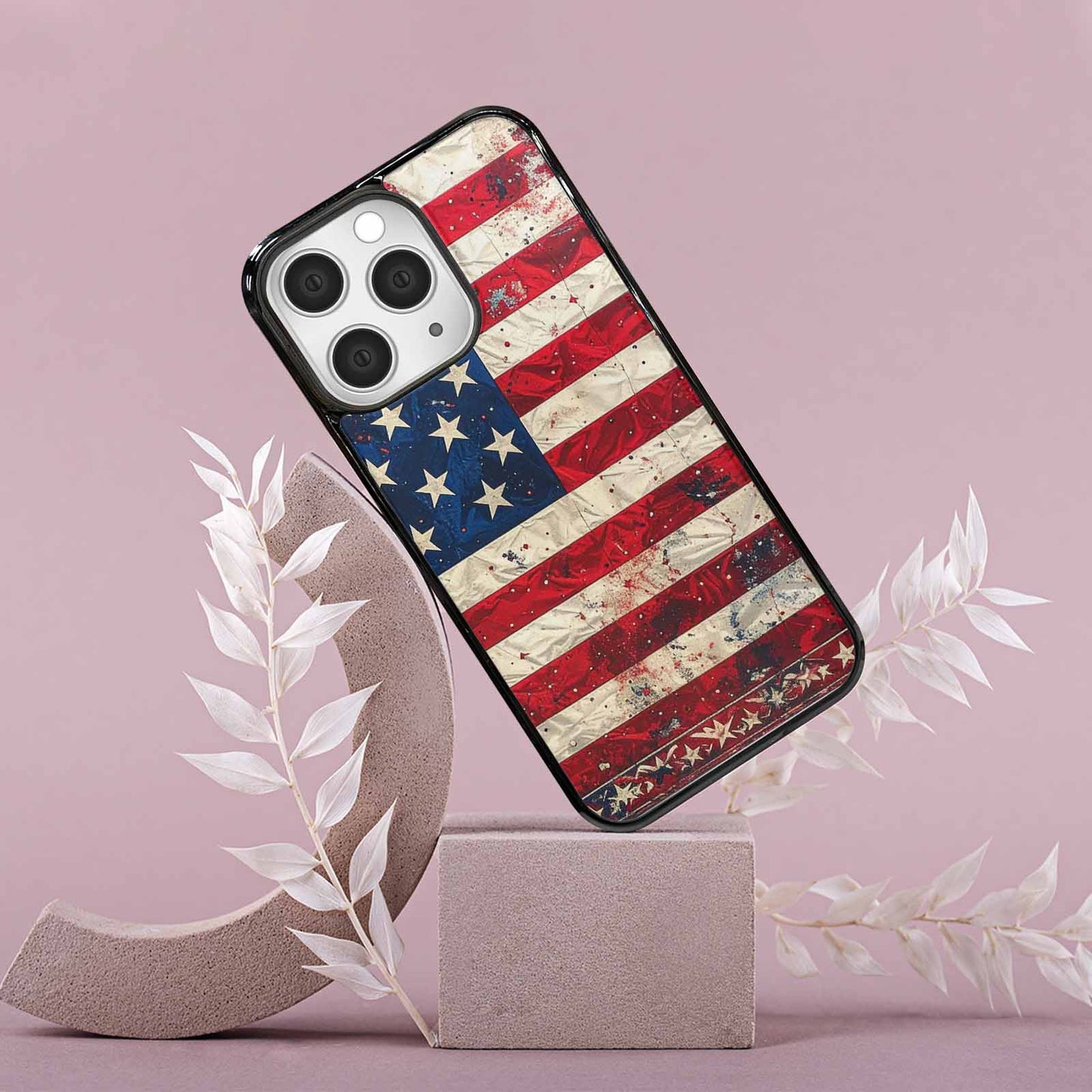 iPhone 15 Pro Max Case — American Flag Stars And Stripes Motif, Custom Printed Phone Case