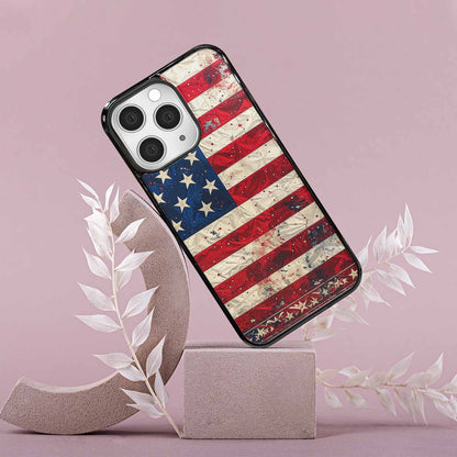 iPhone 15 Pro Max Case — American Flag Stars And Stripes Motif, Custom Printed Phone Case