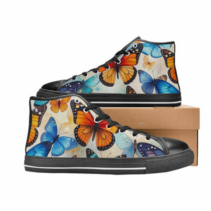 MEN'S Butterfly Wing High Top Canvas Vivid Custom Shoes