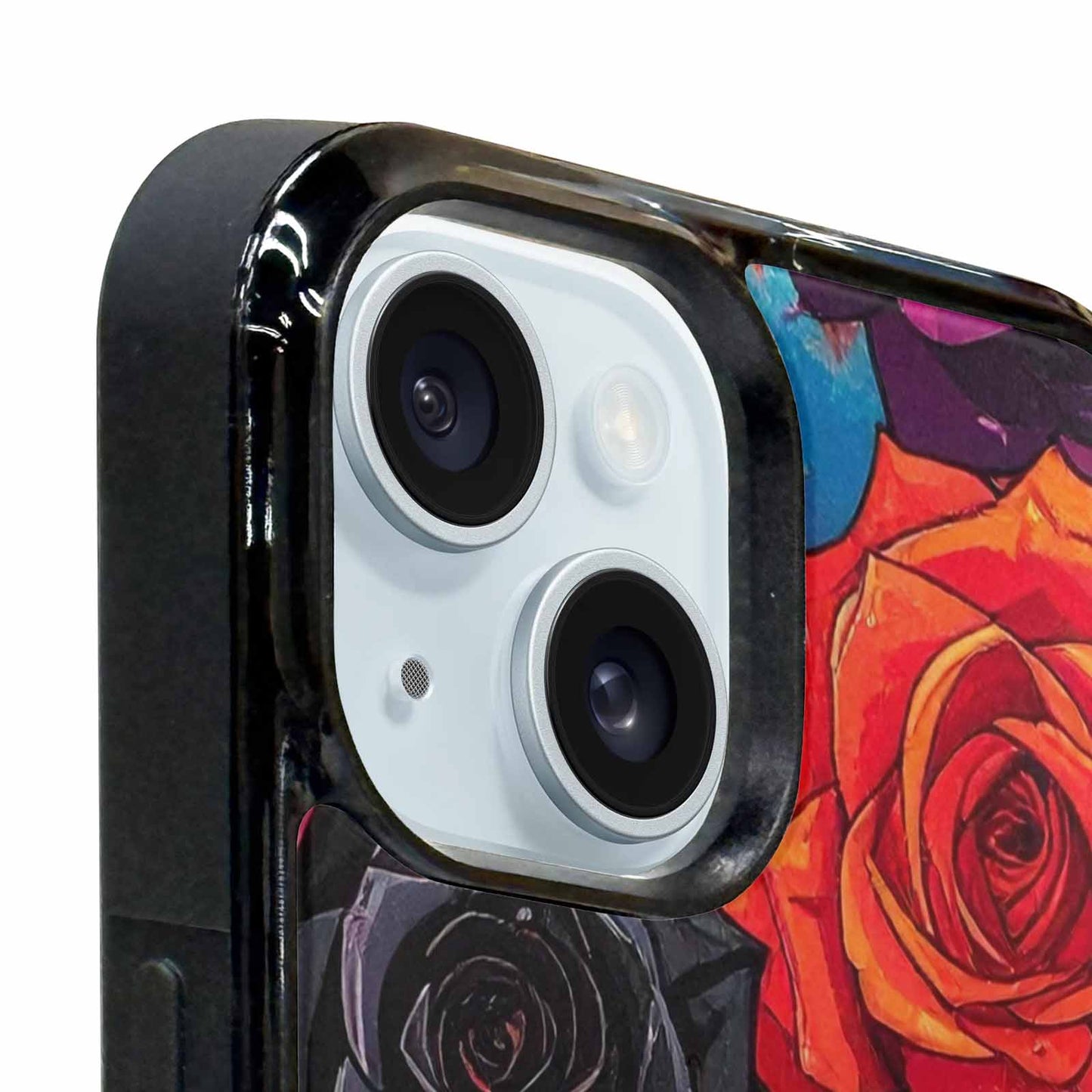 iPhone 15 Case — Gothic Rose Gothic Roses Pattern Hundreds, Custom Designed Case Cover