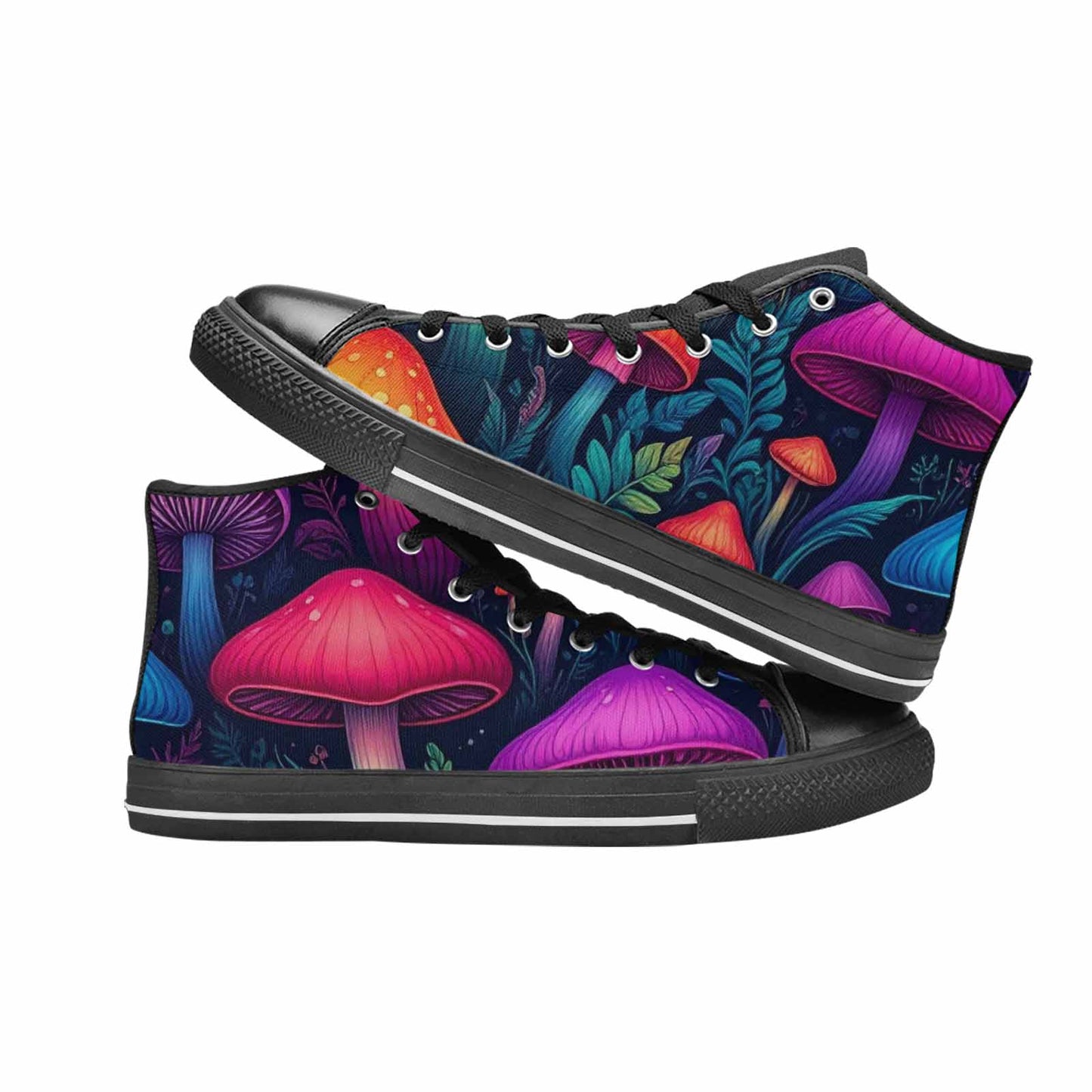 MEN'S Psychedelic Mushroom High Top Canvas Surreal Sneakers