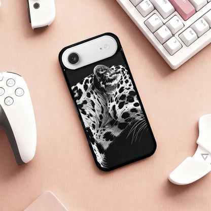 iPhone 17 Air Case — Leopard Print Black And White Animal, Custom Made Phone Cover