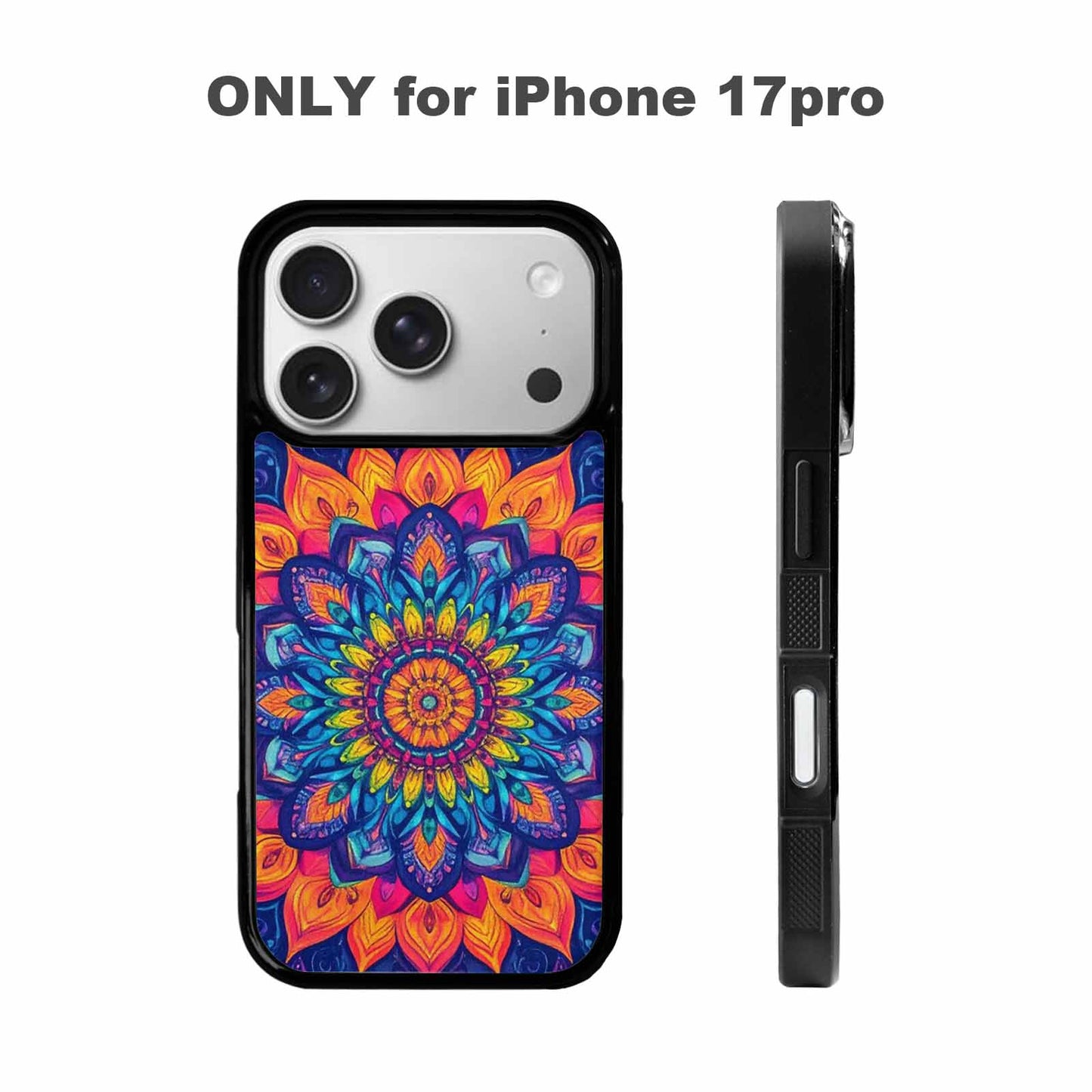 iPhone 17 Pro Case — Tie Dye Mandala Art Seamless Tie, Custom Phone Case