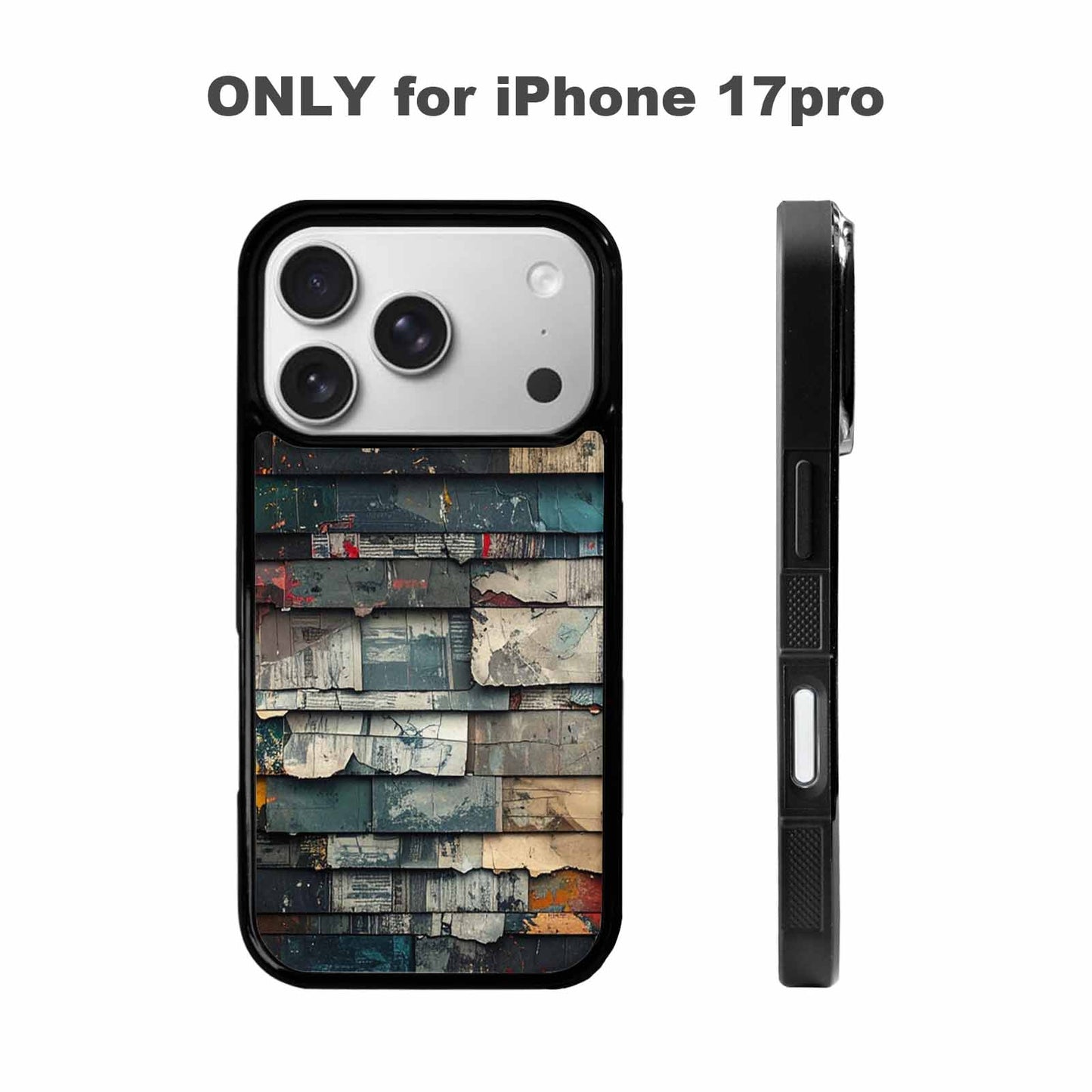iPhone 17 Pro Case — Distressed Grunge Texture Pattern Hundreds Original, Personalized Phone Case