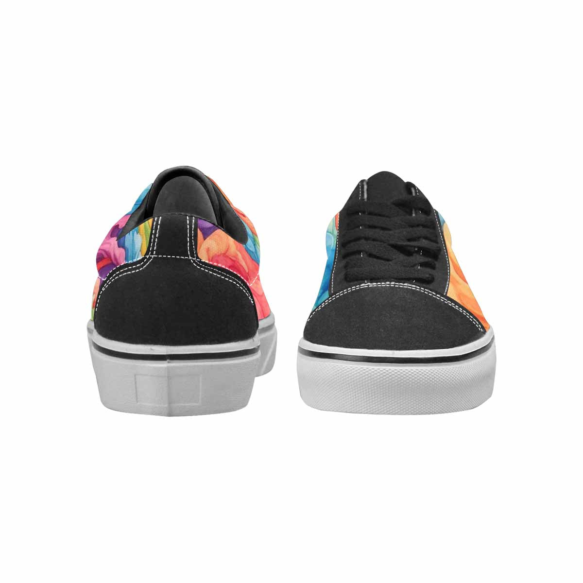 WOMEN'S Tie Dye Swirls Tie Lace-Up Canvas Neon Fantasy Shoes