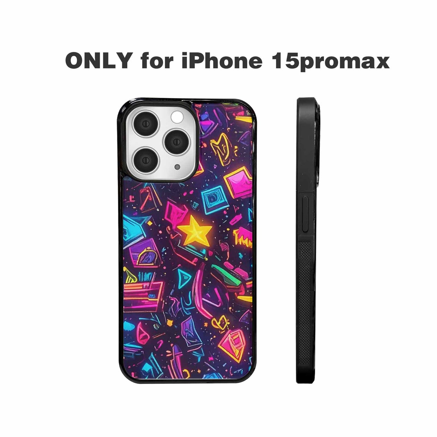 iPhone 15 Pro Max Case — 80s Retro Motif 80s Retro Motifs, Custom Phone Case