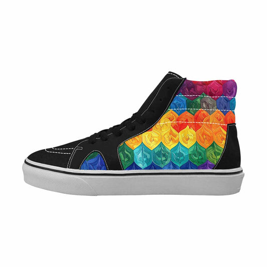 MEN'S Rainbow Pride Flag High Top Canvas Y2K Custom Sneakers