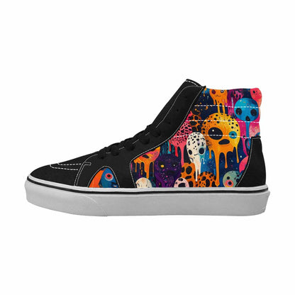 MEN'S Melting Aliens High Top Canvas Aesthetic Custom Shoes