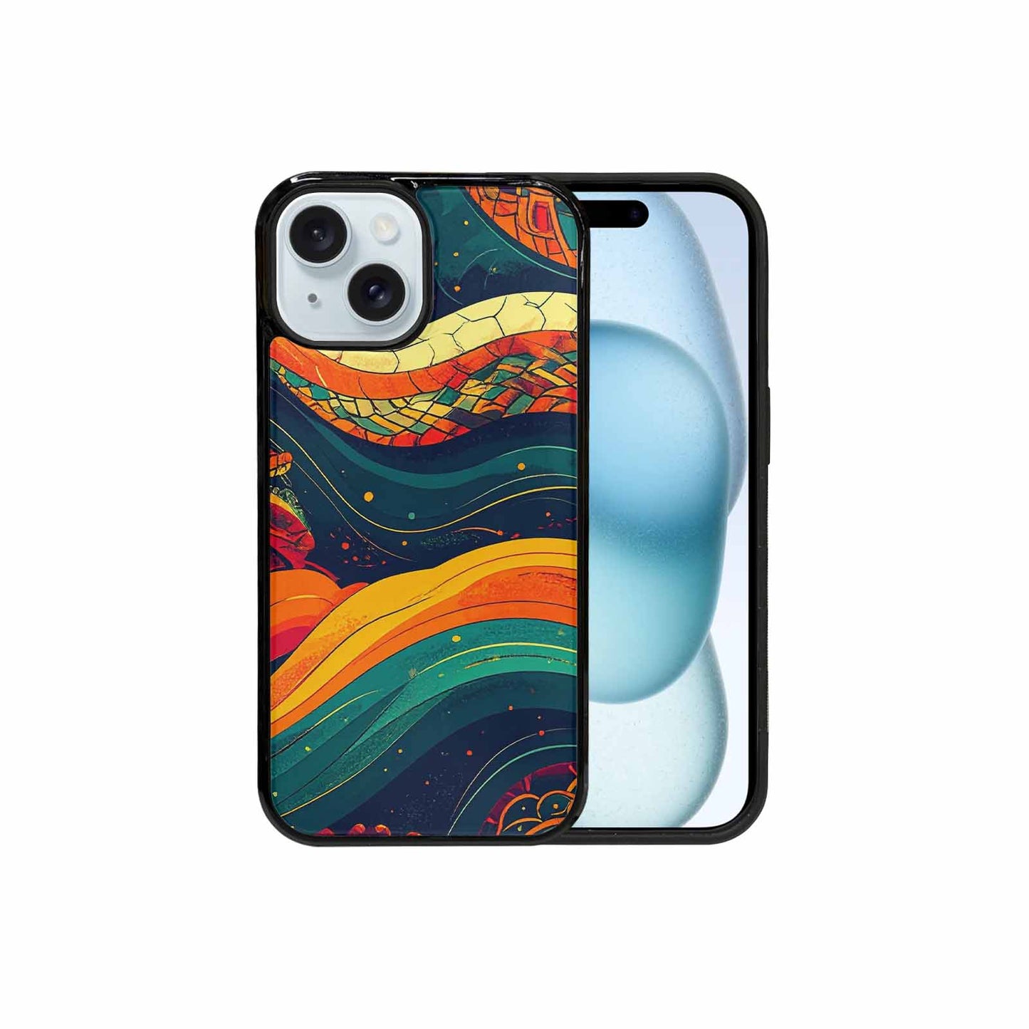 iPhone 15 Case — Hippie Serpent Pulse, Custom Phone Case