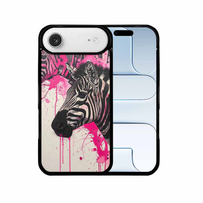 iPhone 17 Air Case — Black Pink Ink Zebra Stripe Animal, Custom Designed Case Cover