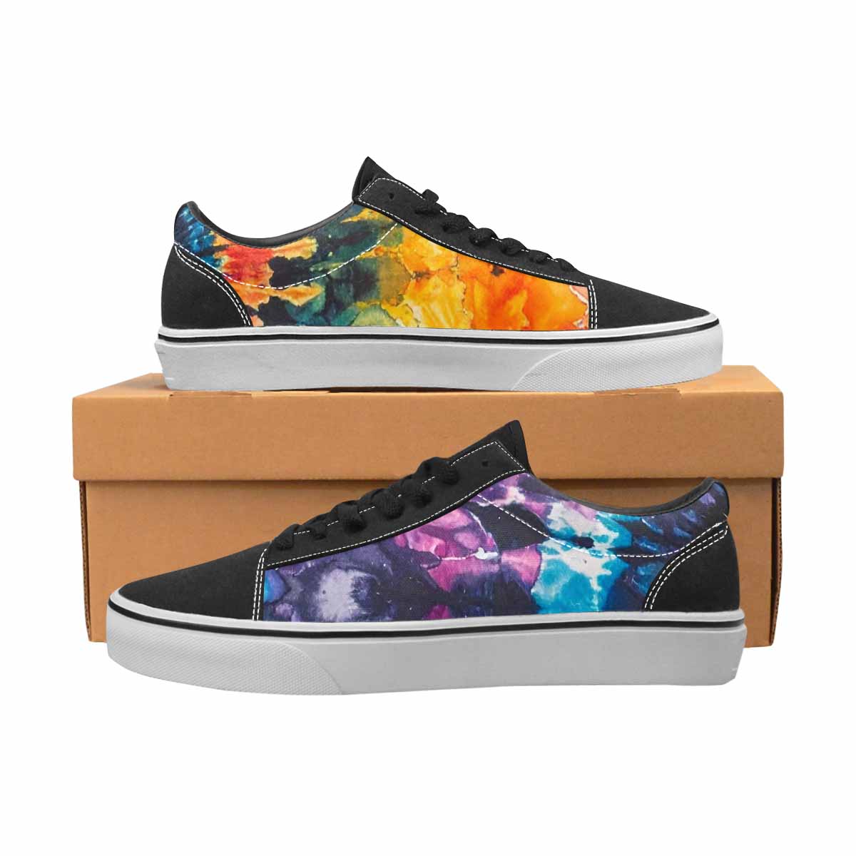 WOMEN'S Tie Lace-Up Canvas Surreal Custom Shoes