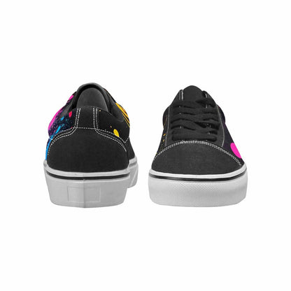 MEN'S Paint Splatter Canvas Lace-Up Cottagecore Custom Shoes