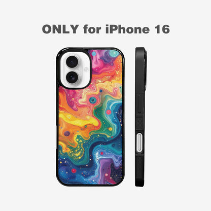 iPhone 16 Case — Galaxy Art Colorful Cosmic Dust Small, Custom Art Phone Cover