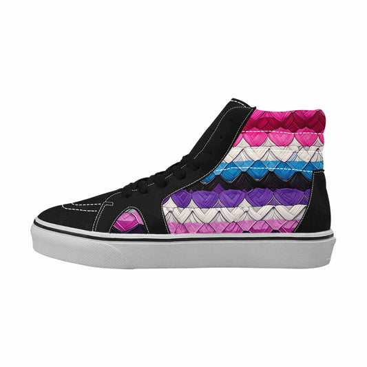 MEN'S Genderfluid Flag Color High Top Canvas Dreamcore Custom Shoes
