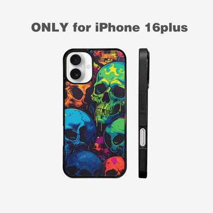 iPhone 16 Plus Case — 1000s Of Skulls Digital Camo Drip, Custom Print Case Cover