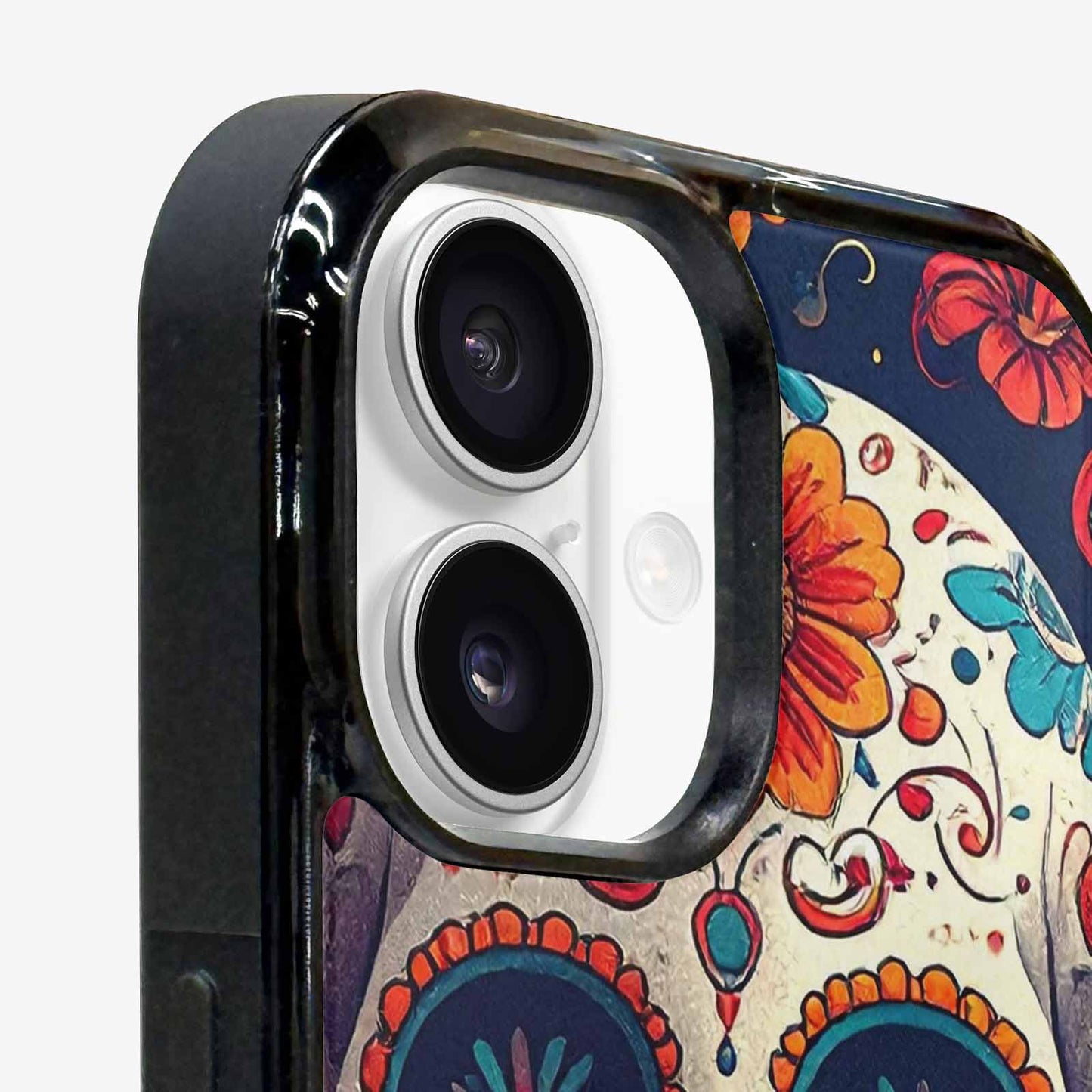 iPhone 16 Case — Day Dead Sugar Skull Art 100s, Unique Phone Case Design