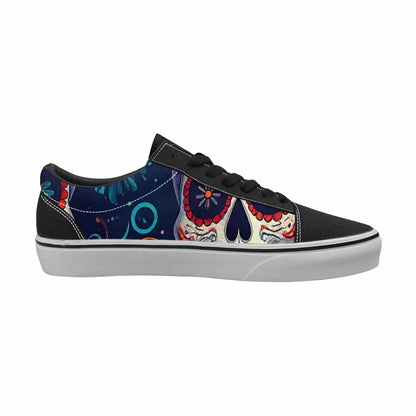 WOMEN'S Day Of Dead Sugar Skull Canvas Lace-Up Y2K Custom Shoes