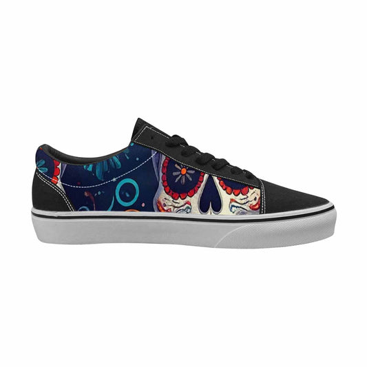 WOMEN'S Day Of Dead Sugar Skull Canvas Lace-Up Y2K Custom Shoes