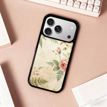 iPhone 17 Pro Case — Vintage Botanical Art Pattern Floral, Custom Designed Case Cover