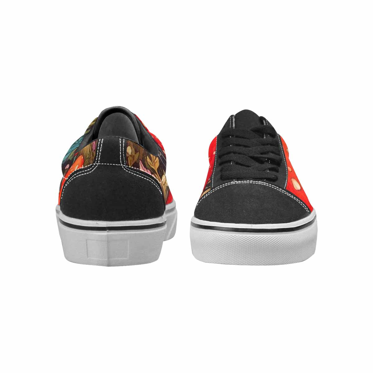 WOMEN'S Mushroom Canvas Lace-Up Vivid Custom Shoes
