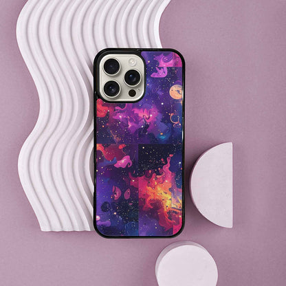 iPhone 16 Pro Max Case — Cosmic Creature And Object Mashup Pattern, Custom Designed Case Cover