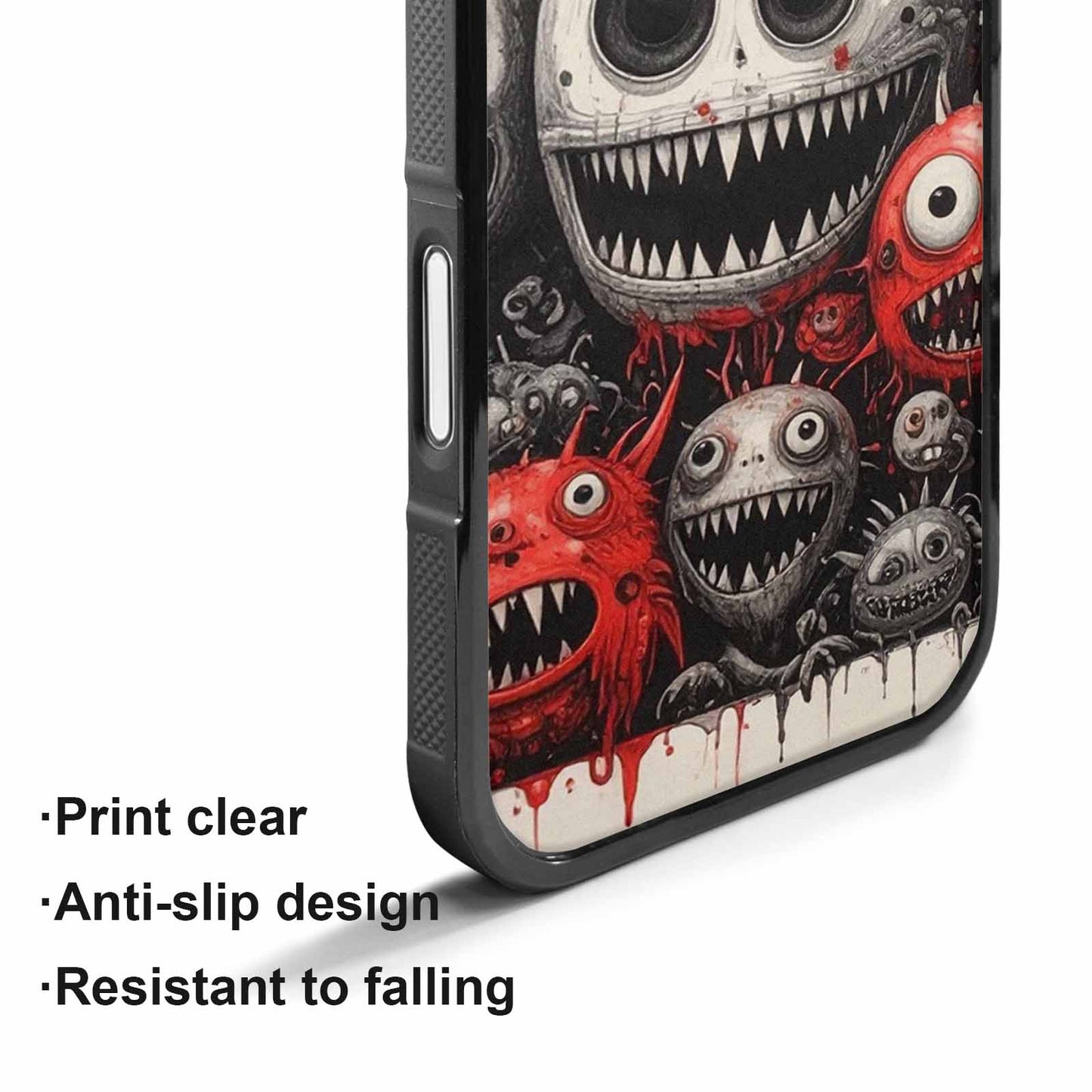 iPhone 17 Case — Black &amp; Red Ink Original Art, Custom Art Phone Cover