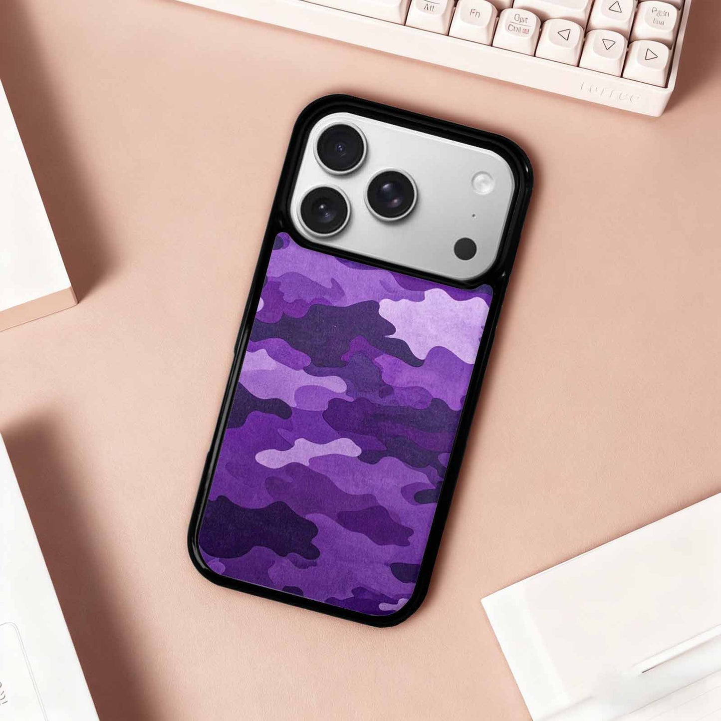 iPhone 17 Pro Case — Camo Style Pattern In Shades Camo, Original Design Phone Case