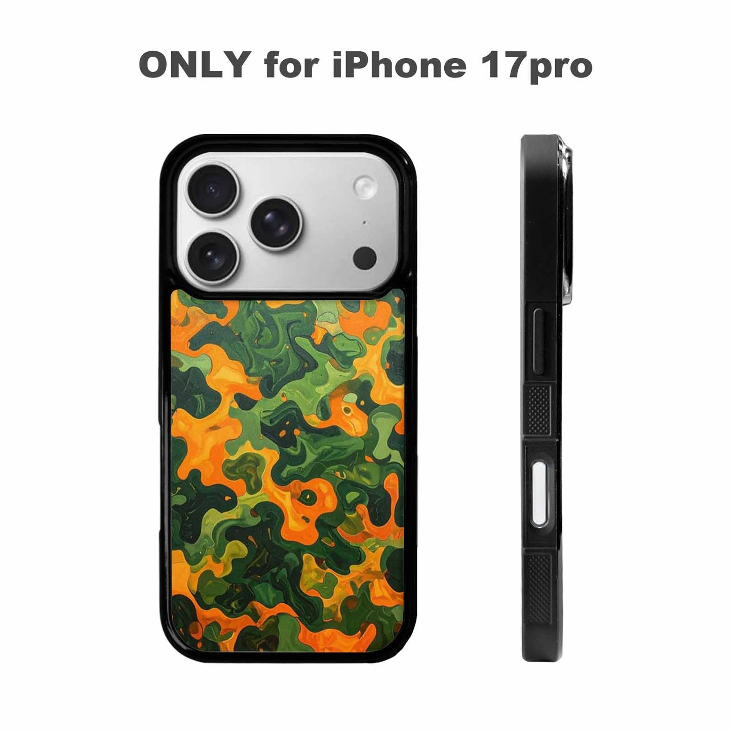 iPhone 17 Pro Case — Small Military Camouflage Blotch Pattern Camo, Custom Art Phone Cover