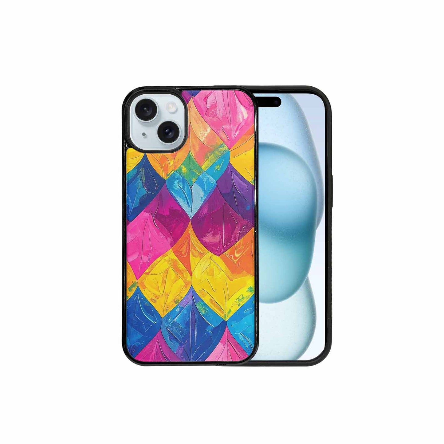 iPhone 15 Plus Case — Pansexual Flag Color Theme Small Rainbow, Custom Made Phone Cover