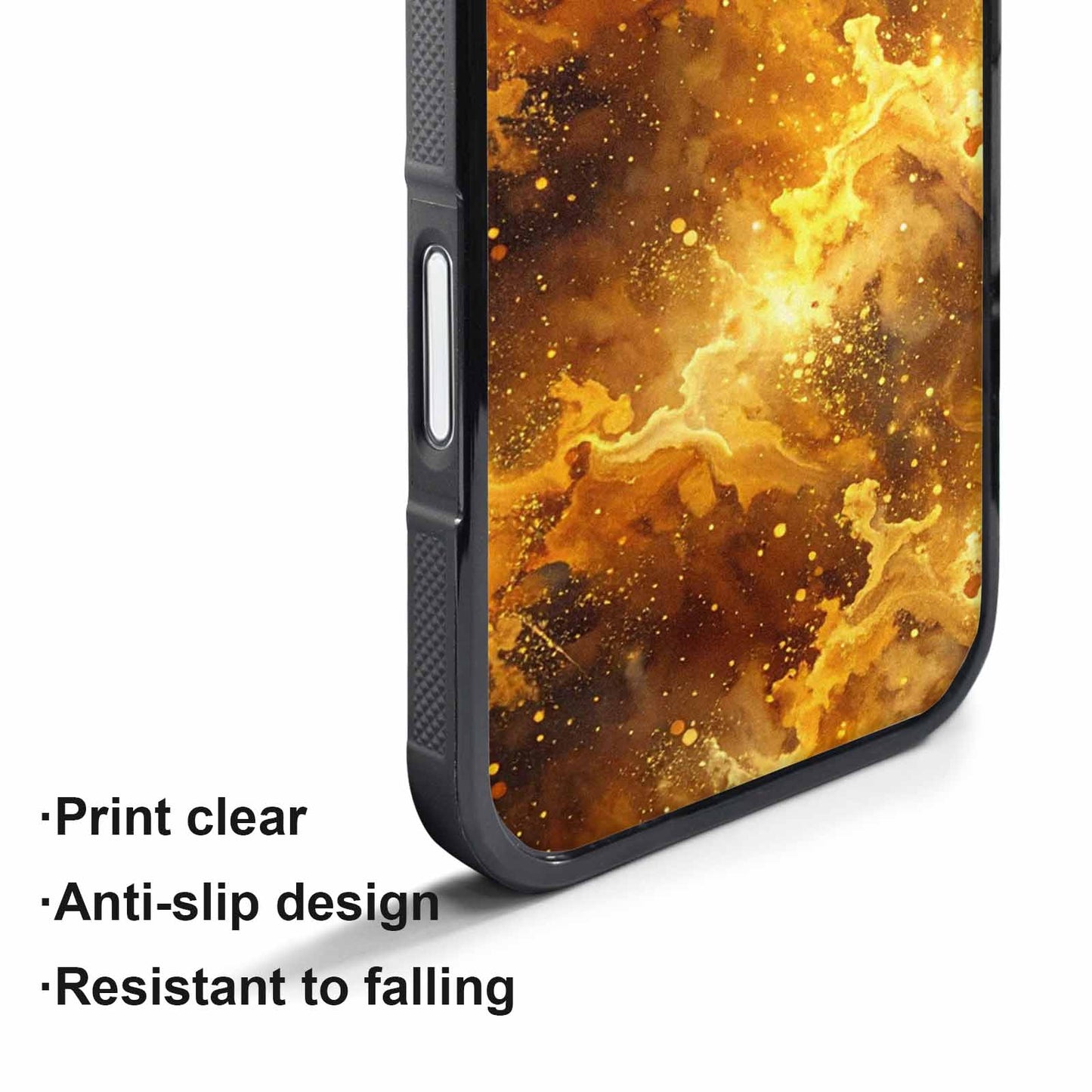 iPhone 17 Air Case — Galaxy Art Golden Cosmic Glow Galaxy, Unique Phone Case Design
