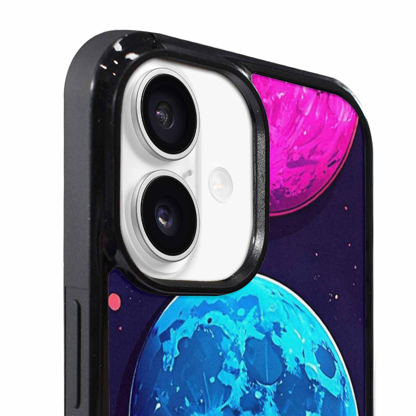 iPhone 17 Case — Neon Winter Moon Cartoon Cute, Custom Art Phone Cover
