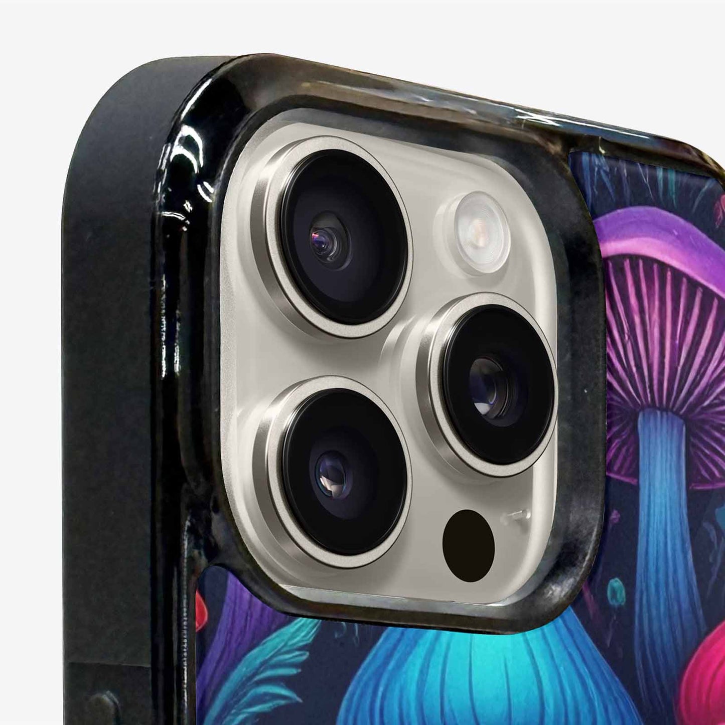 iPhone 15 Pro Max Case — Mushroom Psychedelic Art Seamless Pattern Vibrant, Custom Made Phone Cover