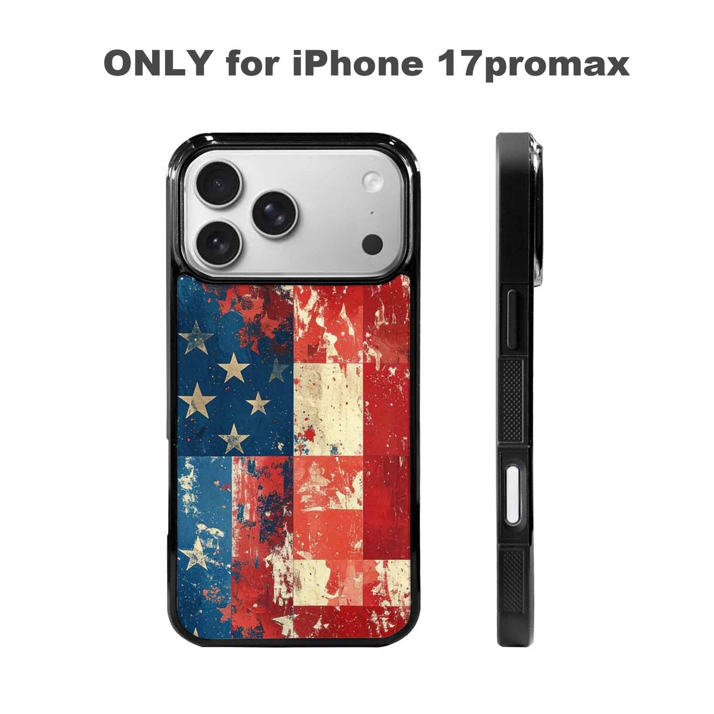 iPhone 17 Pro Max Case — Small American Flag Stars Galaxy Space, Customized Protective Case