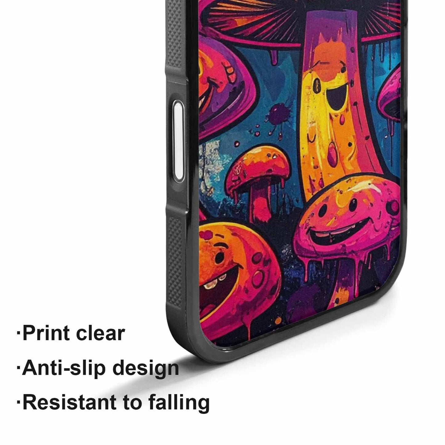 iPhone 17 Case — Neon Smiley Face Original Art, Custom Printed Phone Case