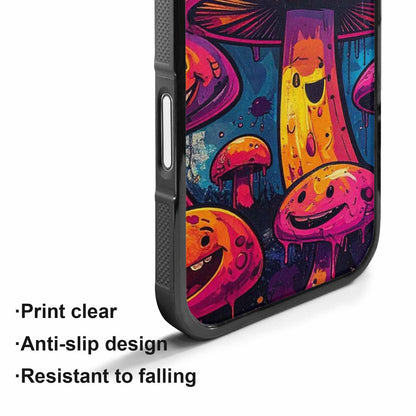 iPhone 17 Case — Neon Smiley Face Original Art, Custom Printed Phone Case