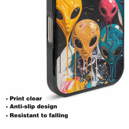 iPhone 16 Pro Case — Aliens Marblealiens Pattern, Custom Print Case Cover