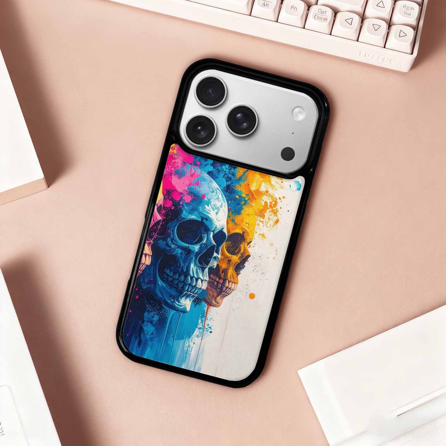 iPhone 17 Pro Case — Skull Dark Art Gothic Print Gothic, Personalized Phone Case