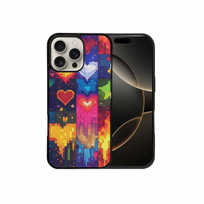 iPhone 16 Pro Max Case — Pixel Art 8 Bit Burst Pattern, Custom Phone Case