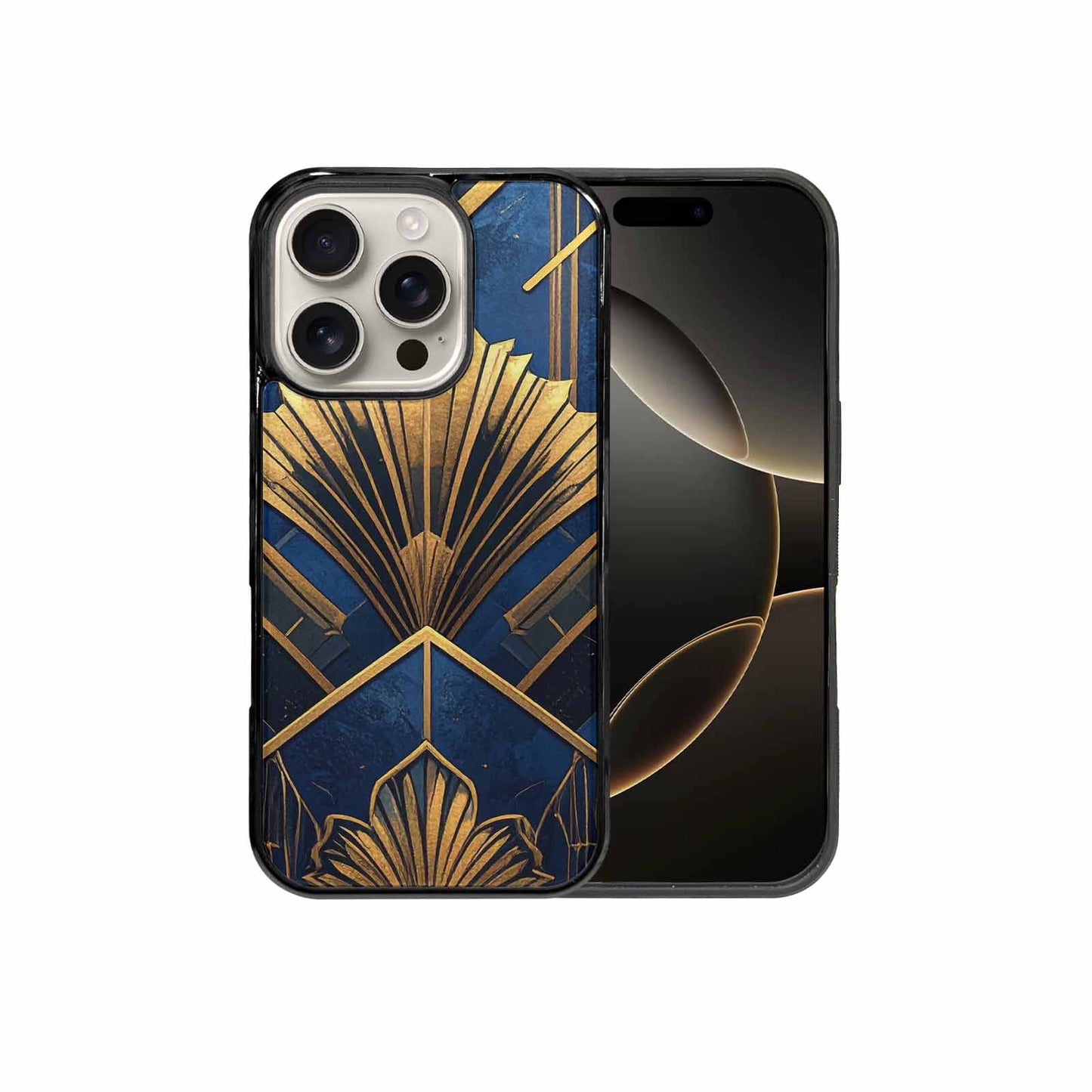 iPhone 16 Pro Case — Art Deco Illustration Pattern, Custom Art Phone Cover