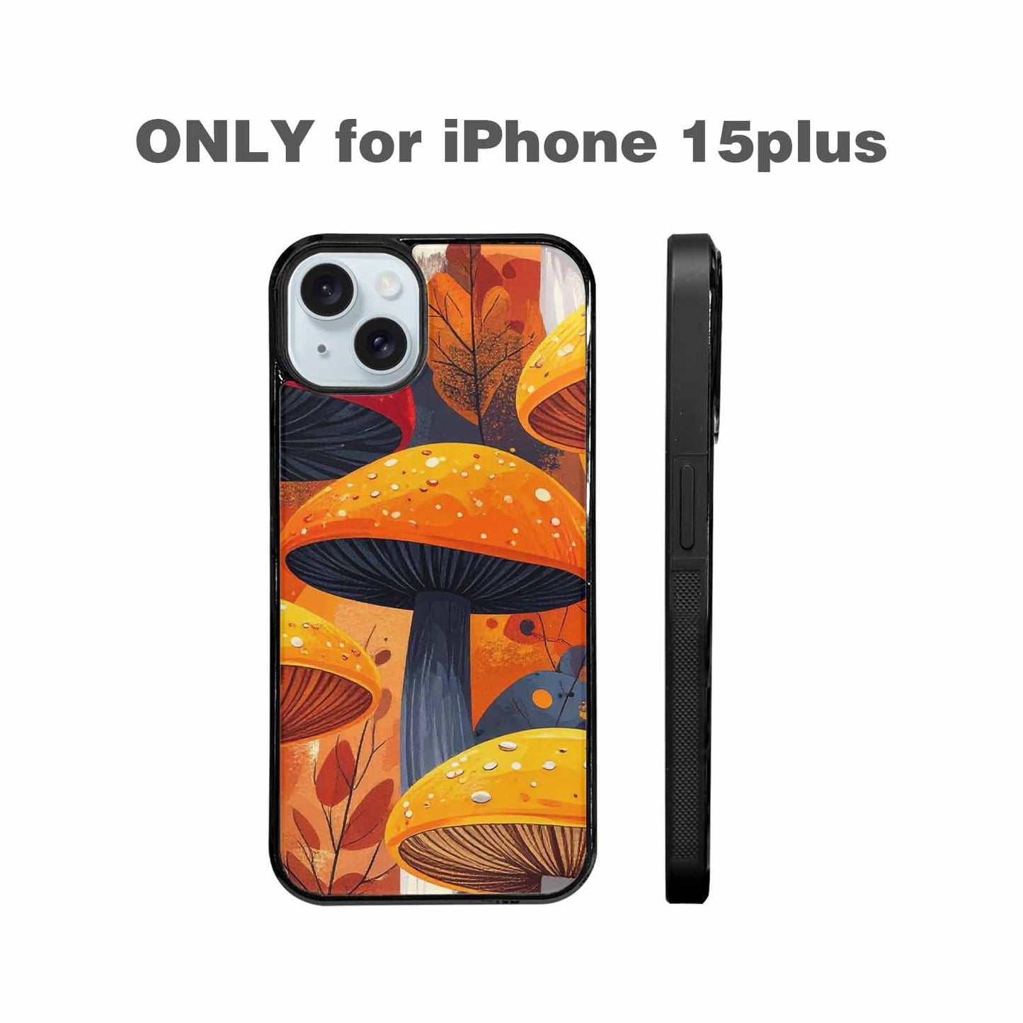 iPhone 15 Plus Case — Bold Autumn Mushroom Bold Autumn Mushroom, Unique Phone Case Design