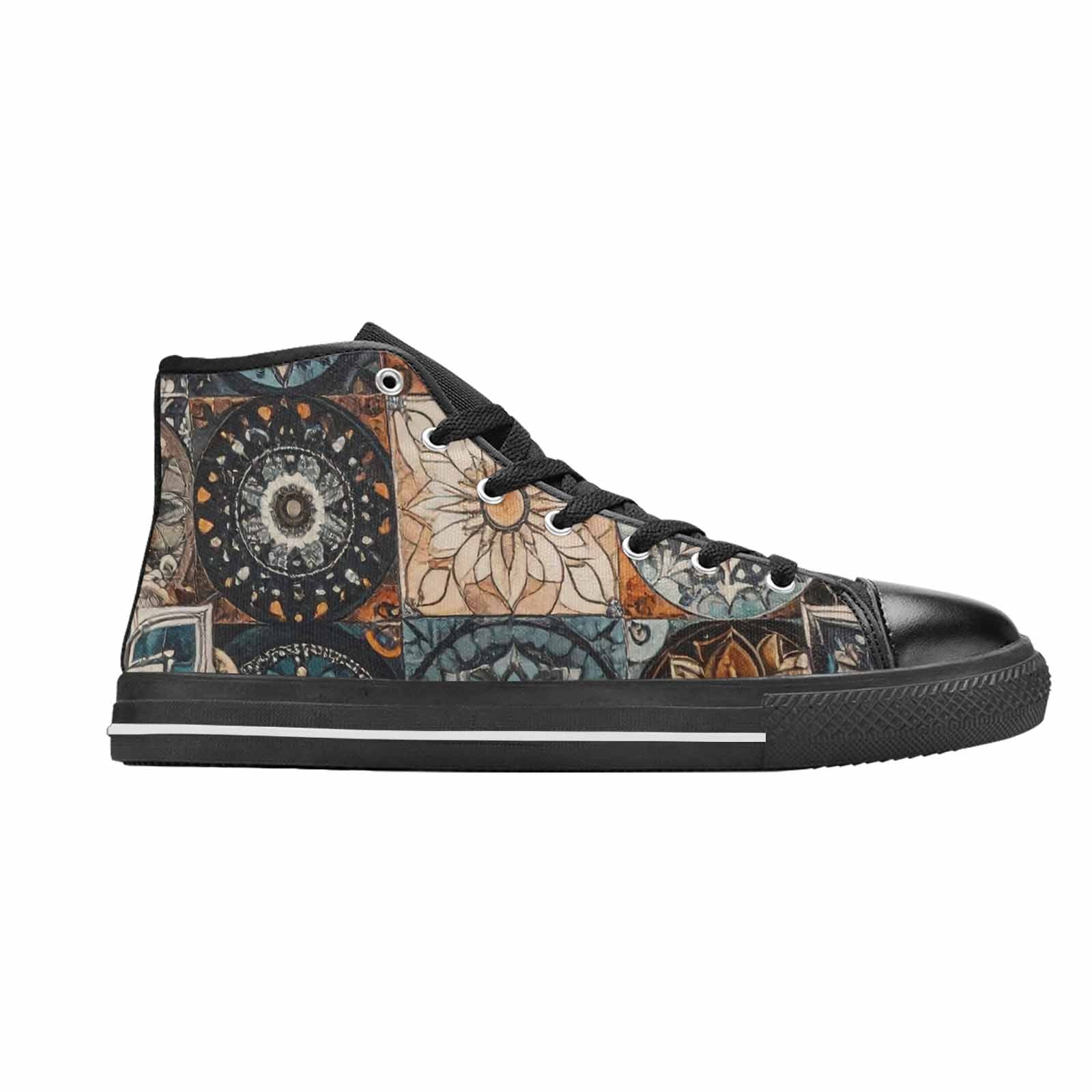 WOMEN'S Mandala High Top Canvas Dark Academia Custom Shoes