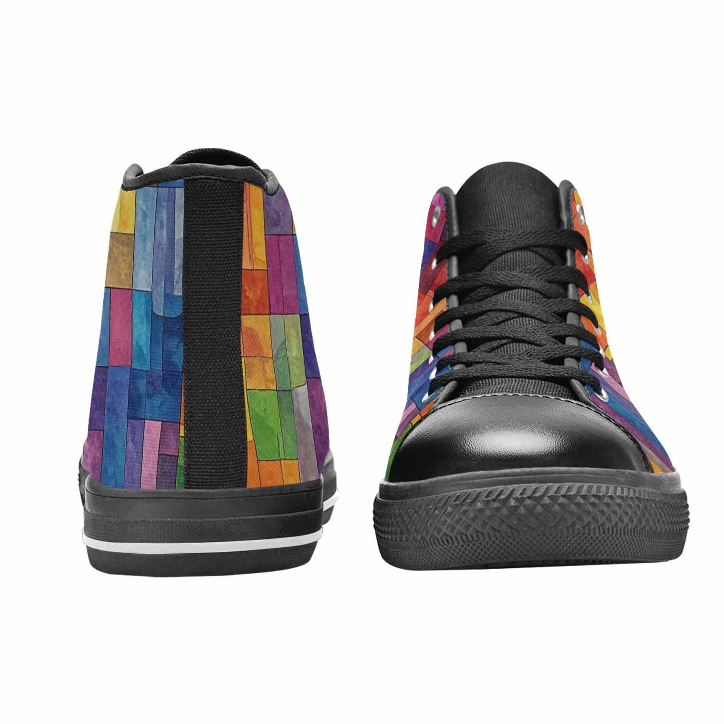 MEN'S Transgender Flag Color High Top Canvas Surreal Sneakers