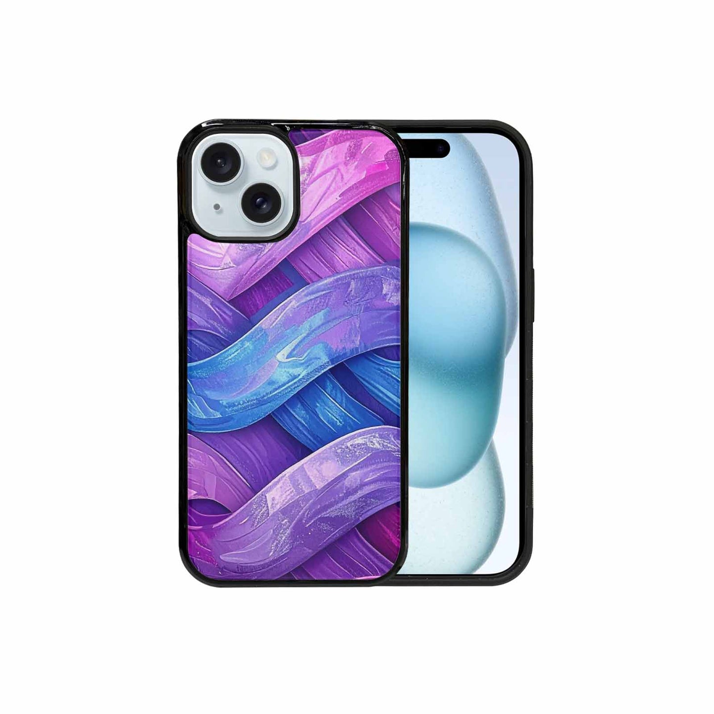 iPhone 15 Case — Bisexual Flag Color Theme Small Rainbow, Custom Print Case Cover