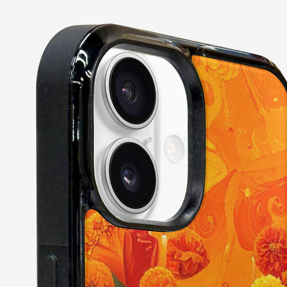 iPhone 16 Case — Marigold Day Of The Dead Marigold, Custom Print Case Cover