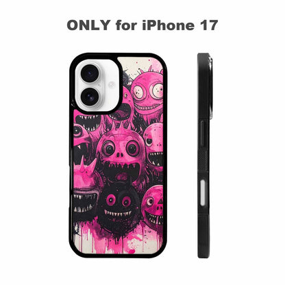 iPhone 17 Case — Black &amp; Pink Ink Cartoon Cute, Custom Made Phone Cover