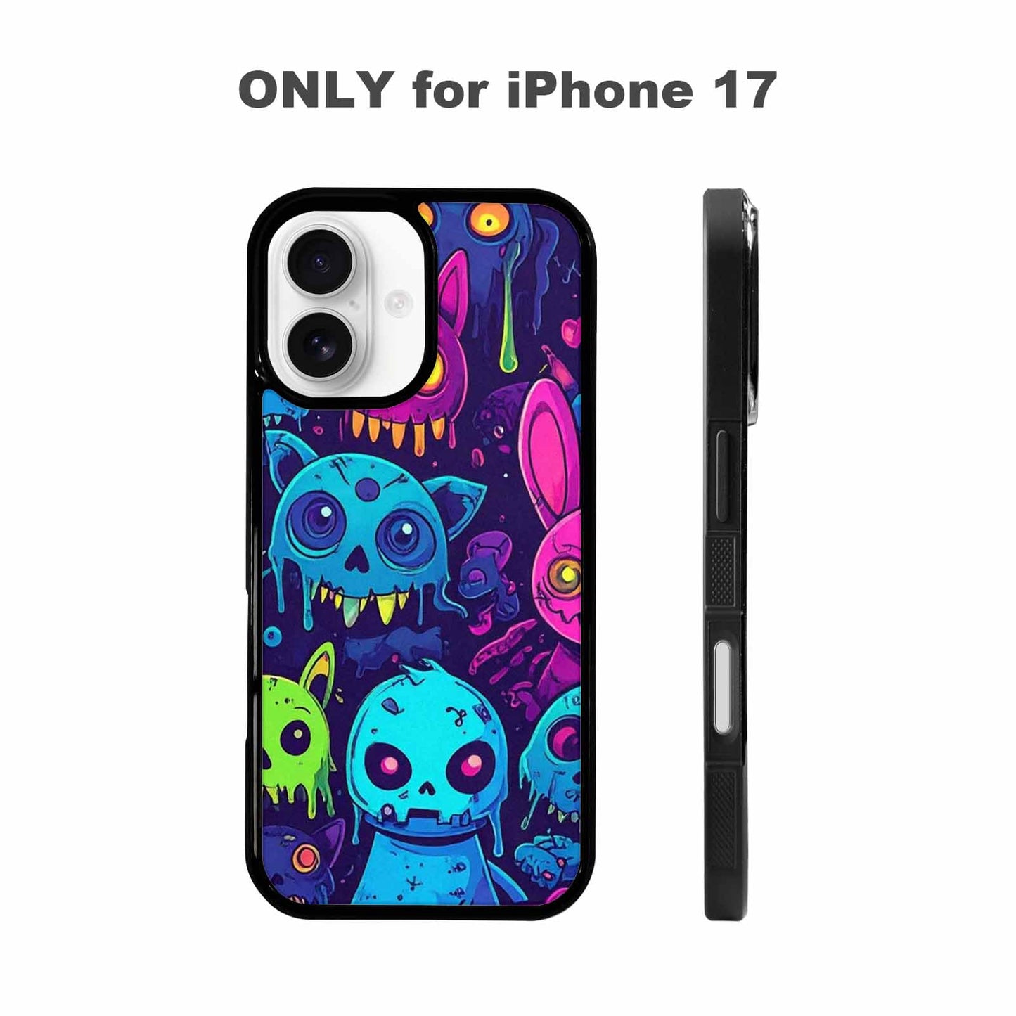 iPhone 17 Case — Mixed Toxic Glow Creature Cartoon Cute, Original Design Phone Case