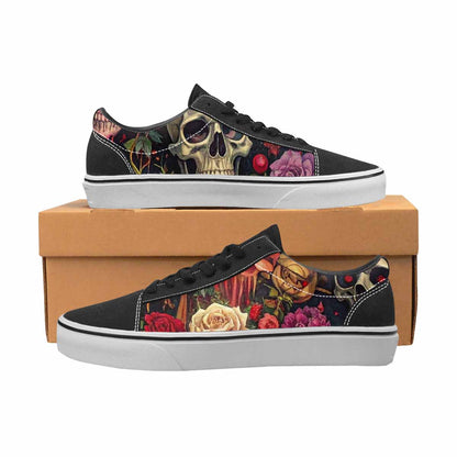 WOMEN'S Skulls Roses Melting Skulls Lace-Up Canvas Y2K Custom Shoes
