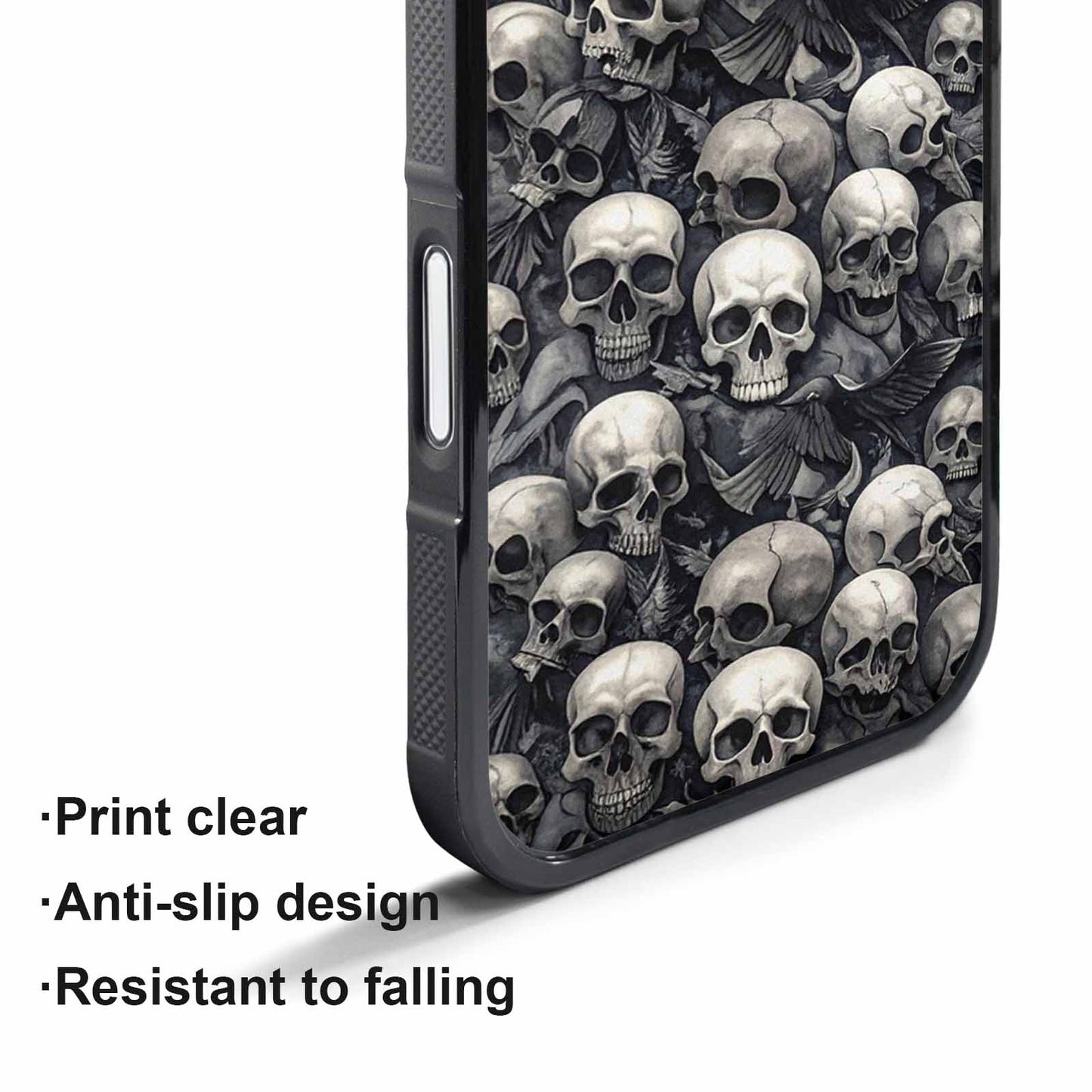 iPhone 17 Pro Case — Skull Dark Art Gothic Print Gothic, Custom Printed Phone Case