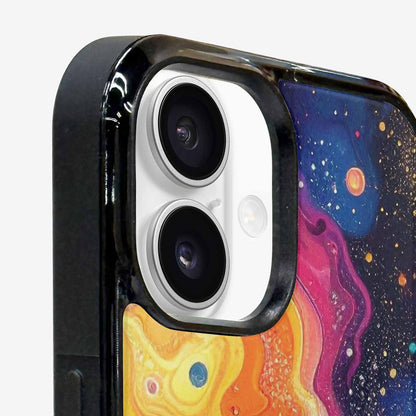 iPhone 16 Plus Case — Galaxy Art Colorful Cosmic Dust Small, Custom Phone Case